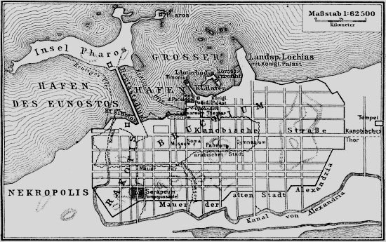 Plan des alten Alexandria